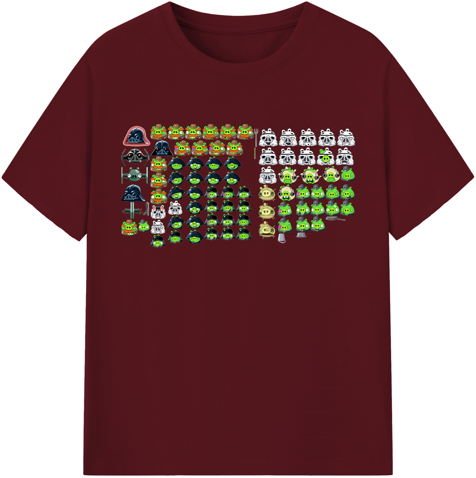 （画像用） Angry Birds アングリーバード 綿100％半袖Tシャツ（フロントプリント）
